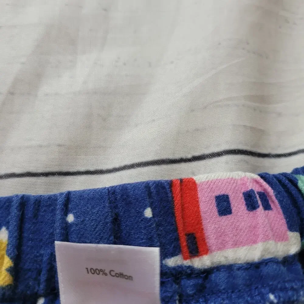 Hanna Andersson Size 5 Cozy Village Winter Pajama Pants Colorful‎ Tree Print